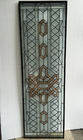 Decorative Door Leaded Glass Classic Beveled 25.4MM Panels For Doors Brass Finish