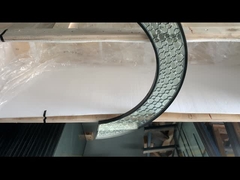 Декоративное свинцовое стекло в форме полумесяца, все прозрачное стекло с драгоценными камнями и цинком подходит для дверей.