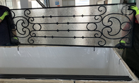 25.4mm Wrought Iron Glass 80x25in For Sliding Glass Doors ODM