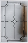 1200x600mm Cames Stained Triple Glass Panel For French Door