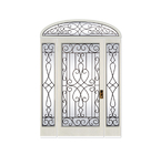 18mm 22x10 Inch Wrought Iron Glass Front Door With Iron Classic Style