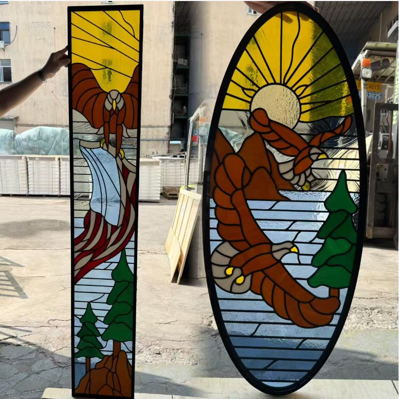 Customized Front Door Glass Panel With Wrought Iron Design – Made For American Entry Doors